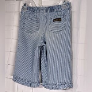Matilda Jane Blue and White Striped Ruffle Hem Pants